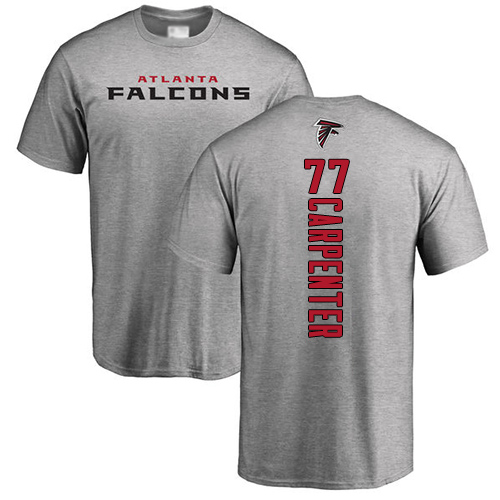 Atlanta Falcons Men Ash James Carpenter Backer NFL Football #77 T Shirt->atlanta falcons->NFL Jersey